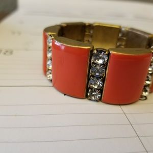 Jcrew orange-red stretch bangle